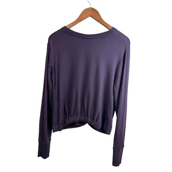 ATHLETA Twist Front Coaster Cropped Sweatshirt Purple Size Small - Picture 4 of 10